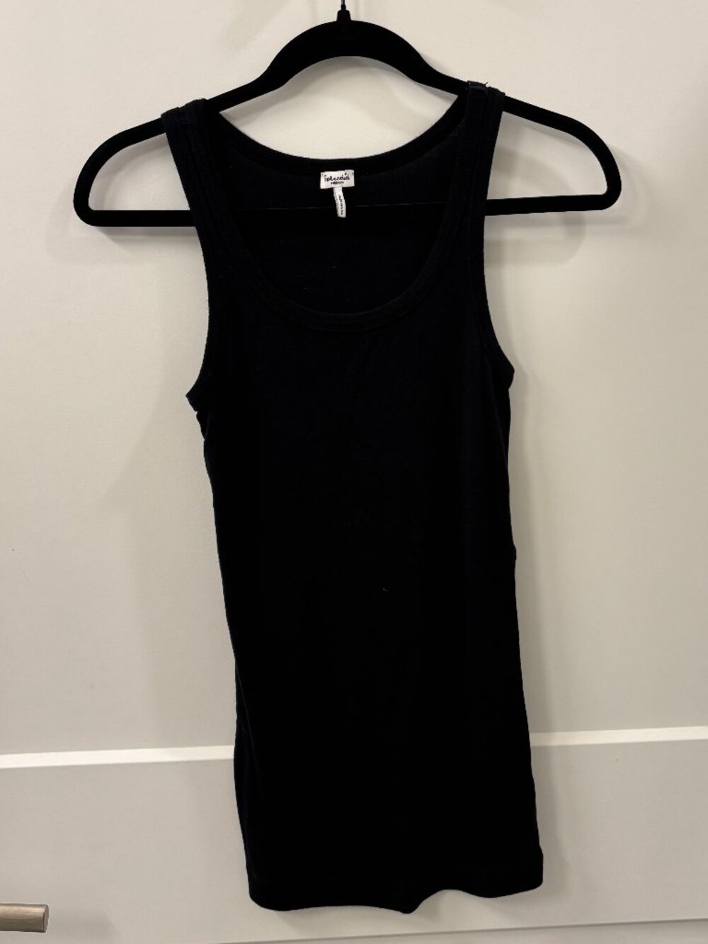 Splendid 1x1 Classic Black Tank Top Size M Supima Cotton Modal